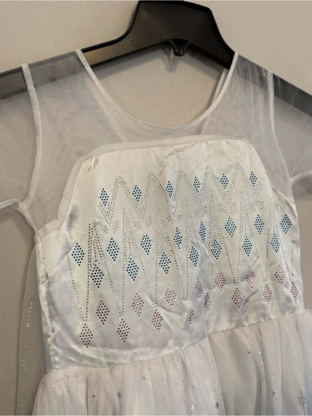 Elsa Like little Girl dress Light Blue Satin-Look cape- little girl size 7